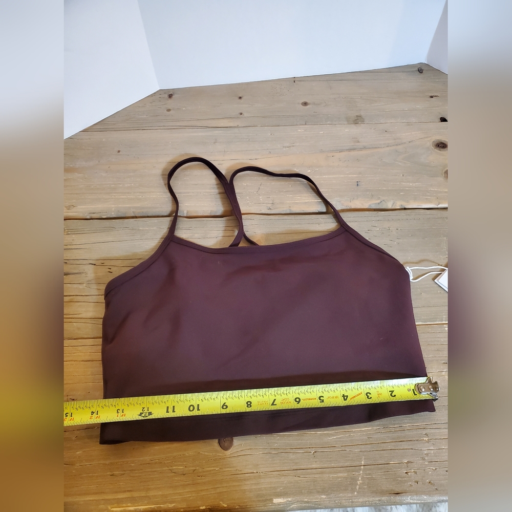 Calme By Johnny Was Womens Cross Back Cami Sport Bra Top Purple Padded M XL - Picture 6 of 10